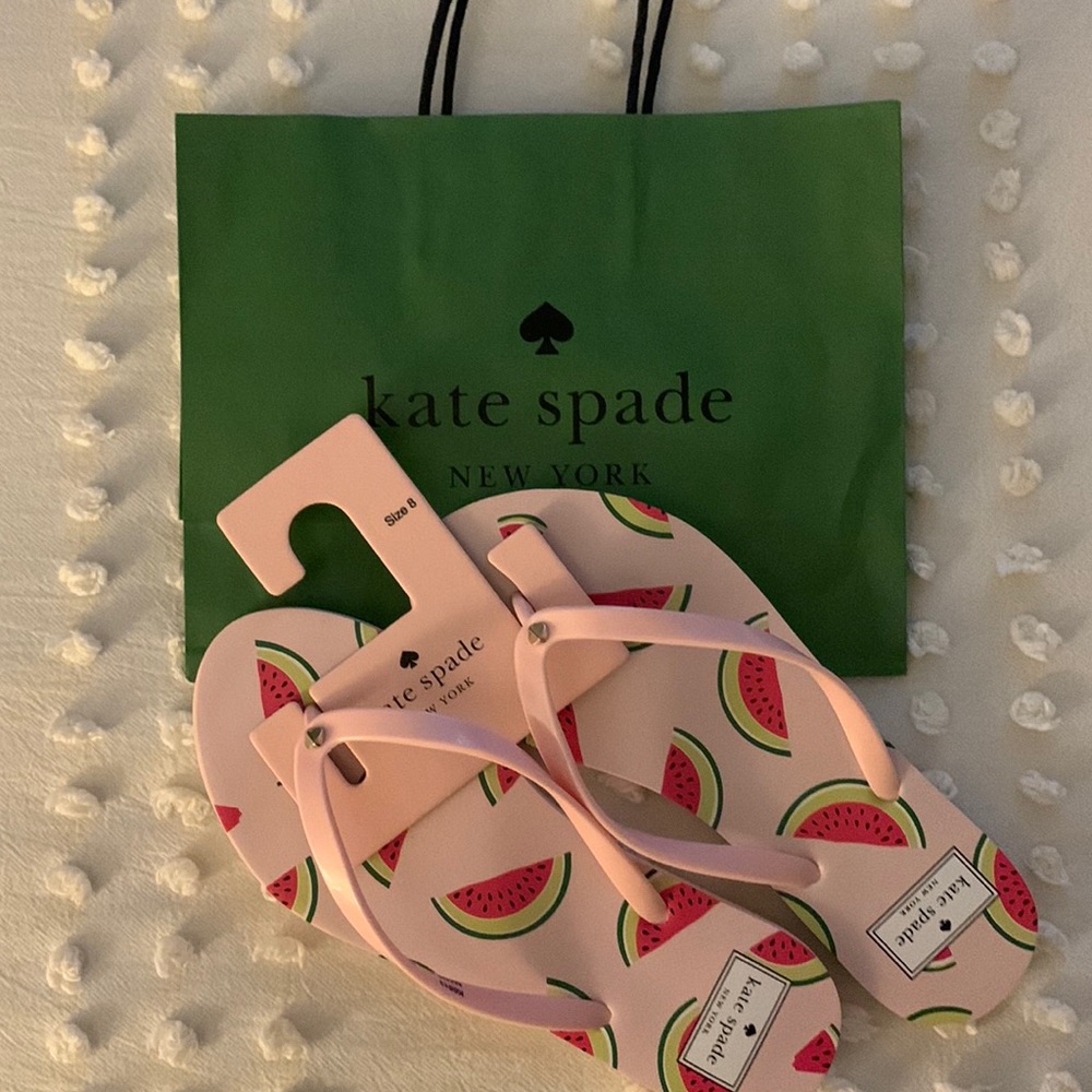 kate spade Watermelon Pattern Flip Flops Size 8